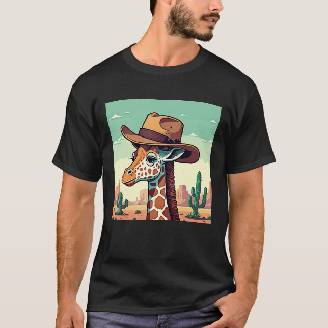 Cute Cowboy Giraffe T-Shirt | Giraffe  (Vorderseite)