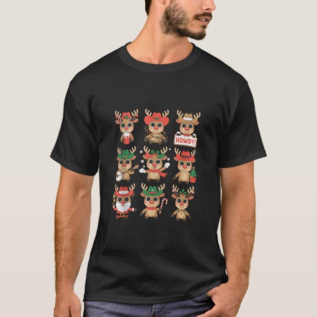Cute Cowboy Reindeer Christmas Holiday Howdy Tank  (Vorderseite)