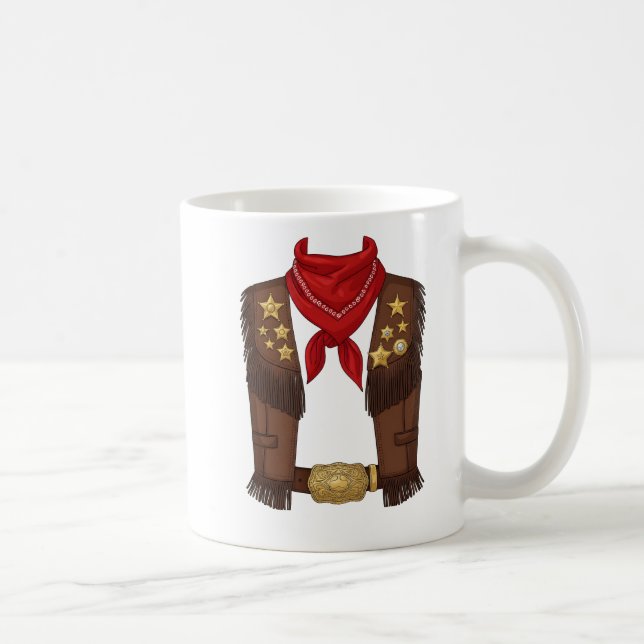 Cute Cowboy Western Cowboy Outfit Men Kaffeetasse (Rechts)