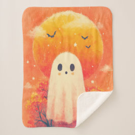 Cute Cozy Halloween Blanket Sherpadecke