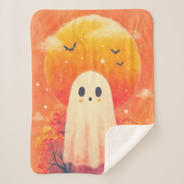 Cute Cozy Halloween Blanket Sherpadecke (Vorderseite)