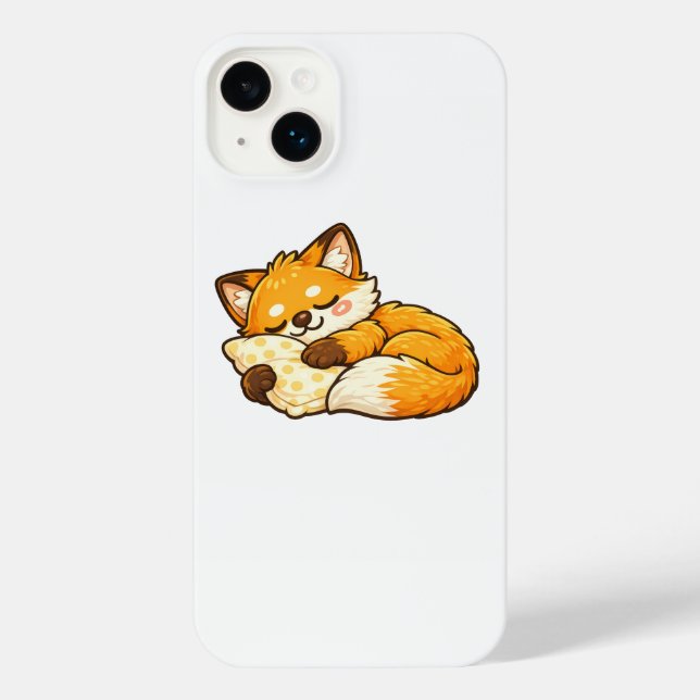 Cute Cozy Sleeping Fox iPhone Hülle (Rückseite)