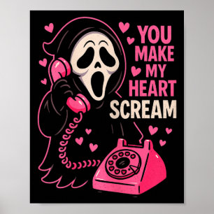 Cute Creepy Horror Lässt Mein Herz Schreien Valent Poster