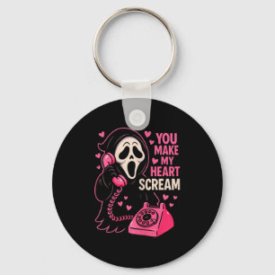 Cute Creepy Horror Lässt Mein Herz Schreien Valent Schlüsselanhänger