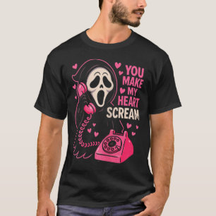 Cute Creepy Horror Lässt Mein Herz Valentinstag Sc T-Shirt