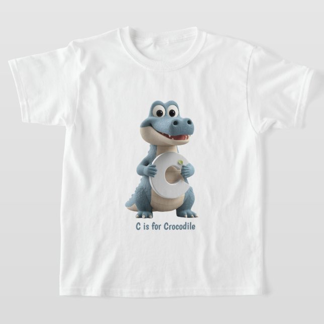 Cute Crocodile Kids T-Shirt | C is for Crocodile A (Ablage )