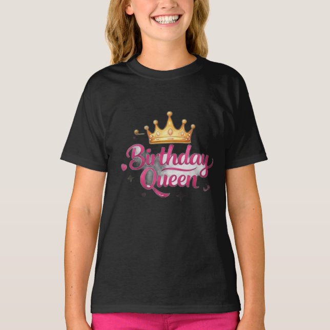 Cute Crown Birthday Girl Tee for Teenagers outfit (Vorderseite)