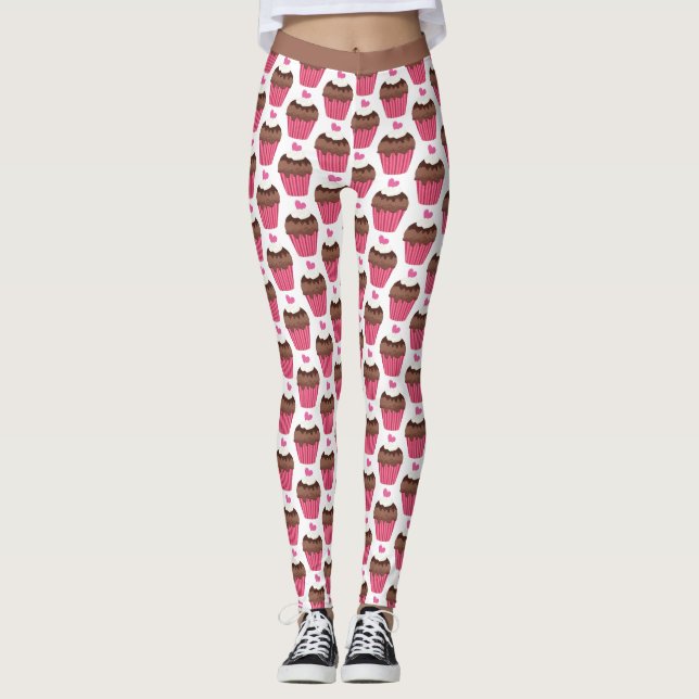 Cute Cupcake Sweet Dessert Leggings (Vorderseite)