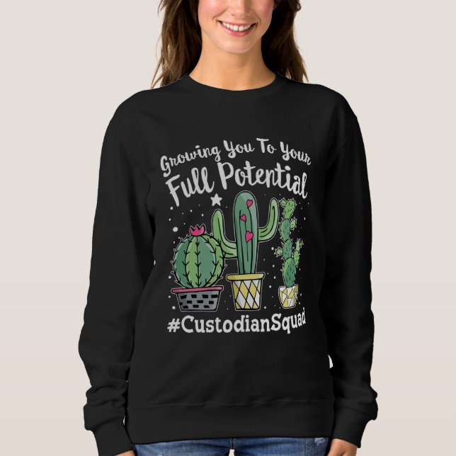 Cute Custodian Squad Squad Appreciation Week back  Sweatshirt (Vorderseite)
