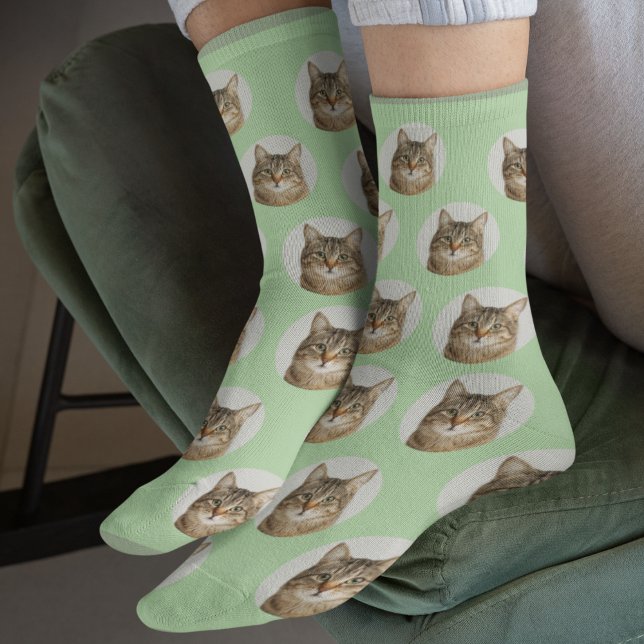 Cute Custom Cat Photo Socks Socken (Von Creator hochgeladen)