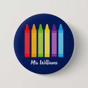 Cute Custom Kindergarten School Teacher Bleistift Button