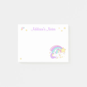 Cute Custom Personalized Magical Rainbow Unicorn Post-it Klebezettel