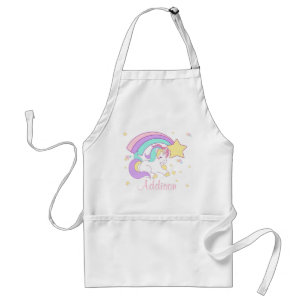 Cute Custom Personalized Magical Rainbow Unicorn Schürze