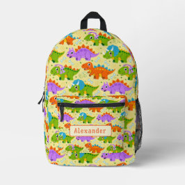 Cute Customizable Dinsosaur Print Bedruckter Rucksack