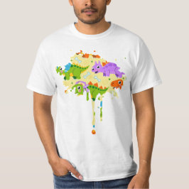 Cute Customizable Dinsosaur Print T-Shirt