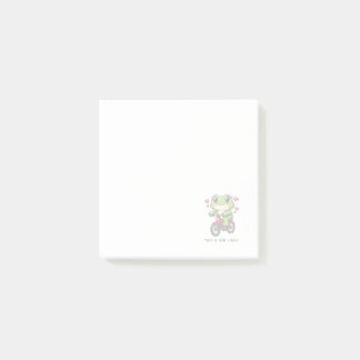 Cute Cycling Frog | Kawaii Frog Bicycle Art Post-it Klebezettel