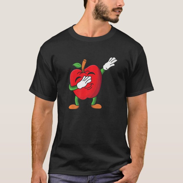 Cute Dabbing Apple T-Shirt (Vorderseite)
