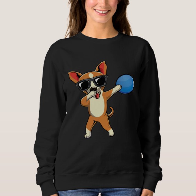 Cute Dabbing Chihuahua Dog Dab Boys Frisbee Disc G Sweatshirt (Vorderseite)