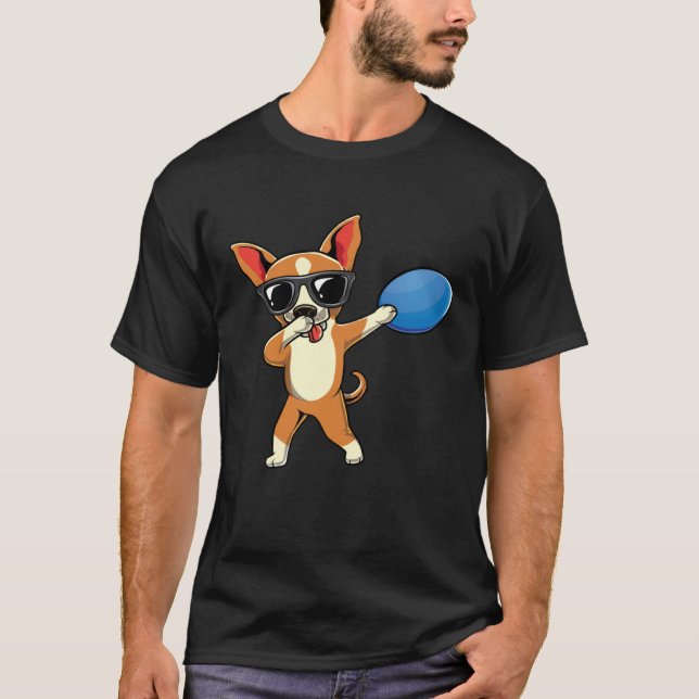 Cute Dabbing Chihuahua Dog Dab Boys Frisbee Disc G T-Shirt (Vorderseite)