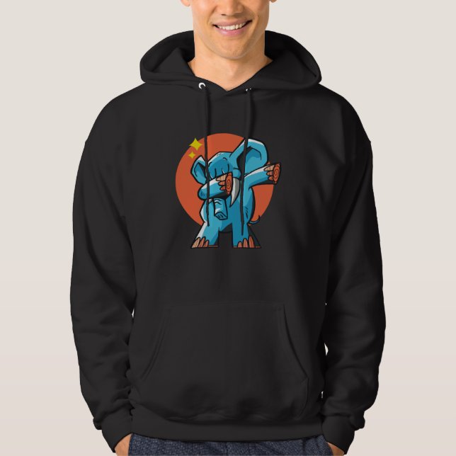 Cute Dabbing Elephant Hoodie (Vorderseite)