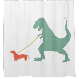 Cute Dachshund Dinosaur Funny Wiener Dog Duschvorhang