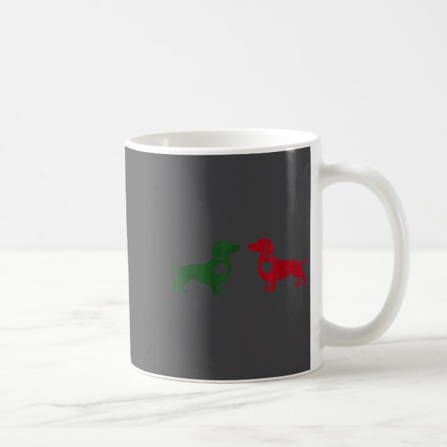Cute Dachshund Valentines Patrick's Day Lover Dog  Kaffeetasse (Rechts)