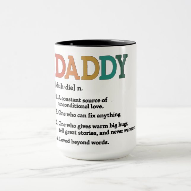 Cute Daddy Definition Tasse (Zentrum)