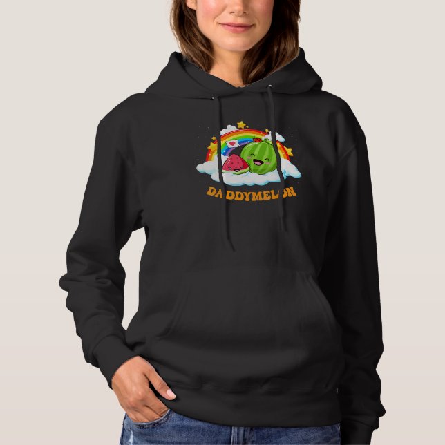 Cute Daddy Melon Rainbow Watermelon Summer Hoodie (Vorderseite)