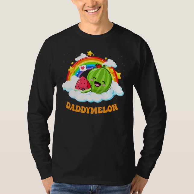 Cute Daddy Melon Rainbow Watermelon Summer T-Shirt (Vorderseite)