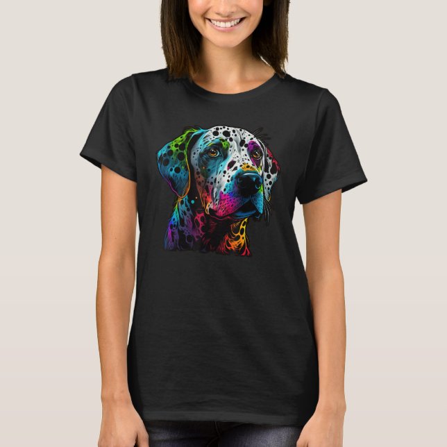 Cute Dalmatian on Dalmatian Dog T-Shirt (Vorderseite)