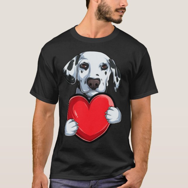 Cute Dalmatian Valentine s Day Dog  Dalmatian T-Shirt (Vorderseite)