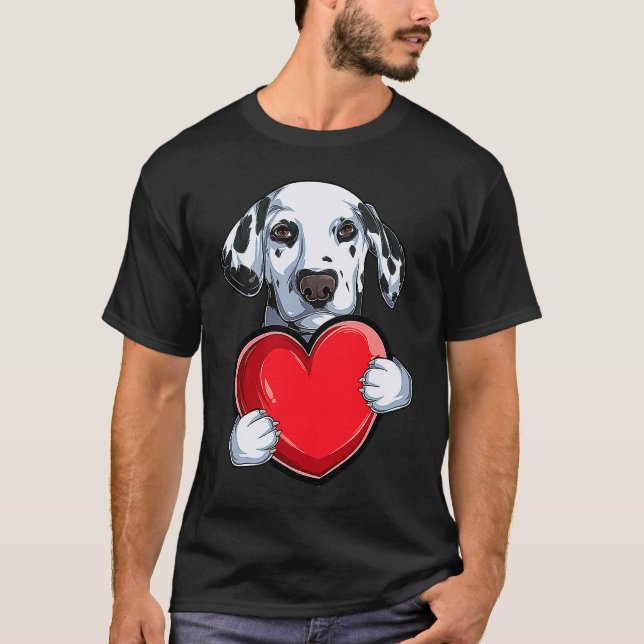 Cute Dalmatian Valentine's Day Dog  Dalmatian T-Shirt (Vorderseite)