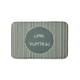 Cute Dark Green Stripes Bath Mat Badematte