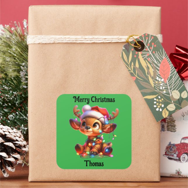 cute deer Christmas holiday Sticker (Feiertag)