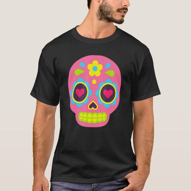 Cute Dia De Los Muertos Baby Sugar Skull Kids Todd T-Shirt (Vorderseite)