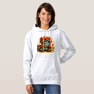 Cute Dino Raccoon Hoodie – Kawaii Animal Gift