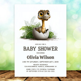 Cute Dinosaur Baby Shower Invitation Einladung
