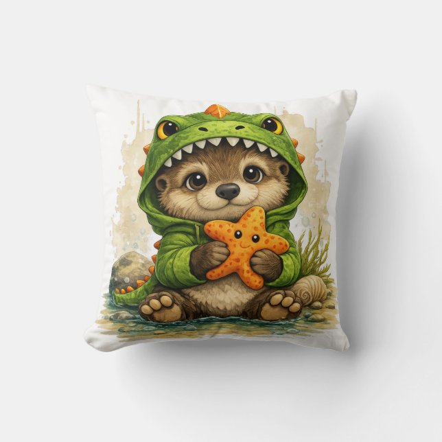 Cute Dinosaur Bear Starfish Pillow Kawaii Kids Roo Kissen (Vorderseite)