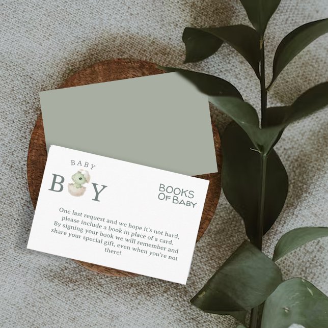 Cute Dinosaur Books for Baby Boy Shower Enclosure  Begleitkarte (Von Creator hochgeladen)