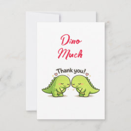 Cute Dinosaur Couple Wedding Thank You Dankeskarte