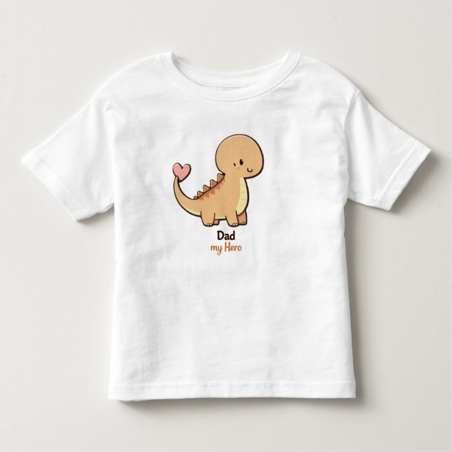Cute Dinosaur Dad My Hero Kids T-Shirt | Father’s  (Vorderseite)