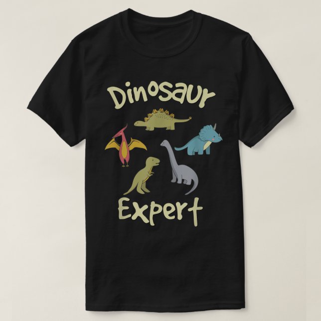 Cute Dinosaur Expert Design T-Shirt (Design vorne)