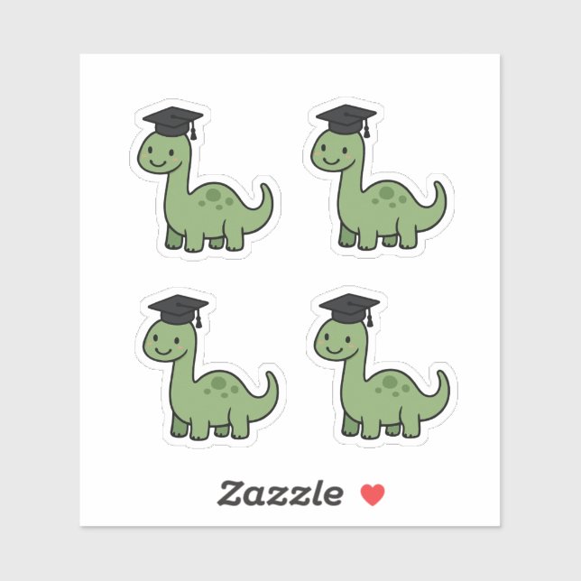 Cute Dinosaur Graduation for Parents/Teachers Aufkleber (Blatt)