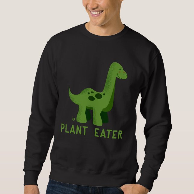 Cute Dinosaur Herbivores  Vegetarian Vegan Sweatshirt (Vorderseite)