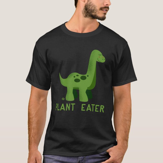 Cute Dinosaur Herbivores  Vegetarian Vegan T-Shirt (Vorderseite)
