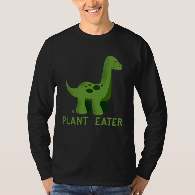 Cute Dinosaur Herbivores  Vegetarian Vegan T-Shirt (Vorderseite)