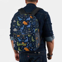 Cute Dinosaur Pattern Colorful  Bedruckter Rucksack