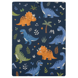 Cute Dinosaur Pattern Colorful  Klemmbrett
