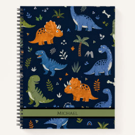 Cute Dinosaur Pattern Colorful  Notizbuch