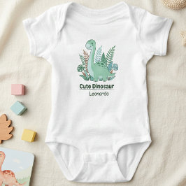 Cute Dinosaur Personalized Baby Bodysuit  Strampler